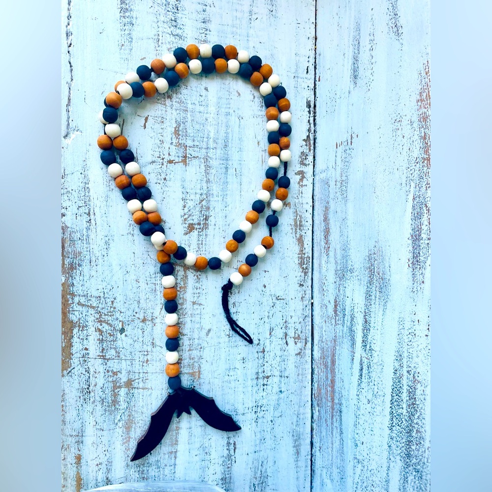 *Bat Beaded Halloween Garland 72”